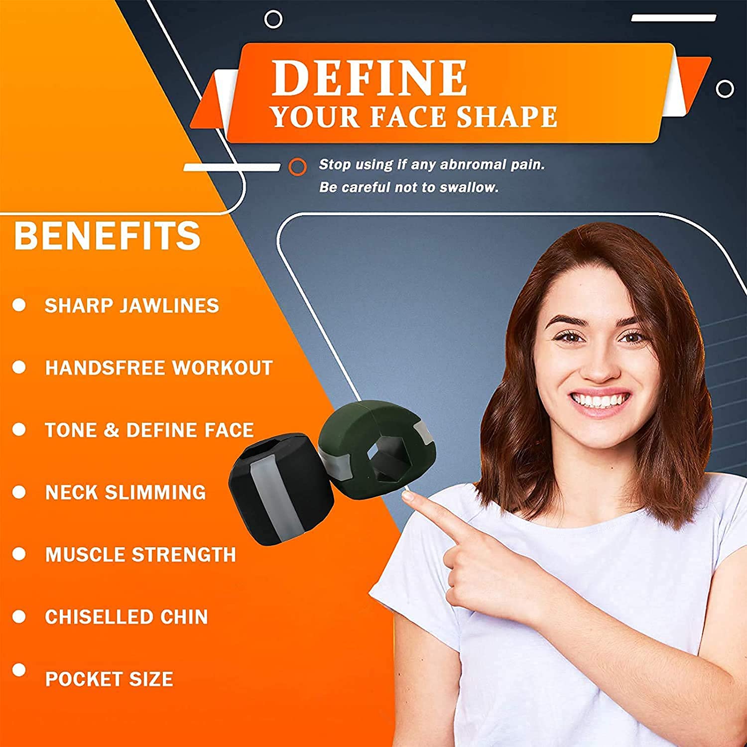 Jawline Exercise Ball Jawline Shaper for men & women with free Rope and Plastic Box